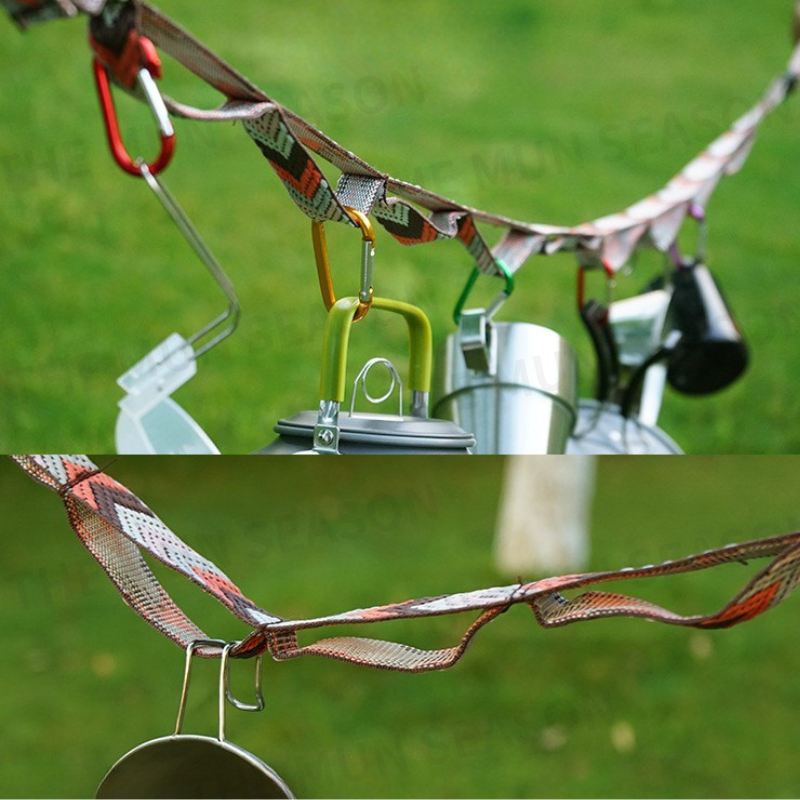 台灣現貨【CLS掛繩】 露營掛繩 戰術掛物繩 吊物繩 附收納袋 戶外露營掛繩 天幕掛繩 U型掛繩 多功能掛繩AA0062-細節圖10