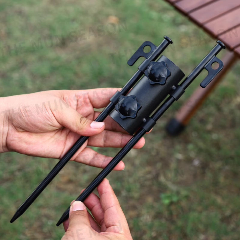 台灣現貨【營柱固定器】天幕桿 天幕杆固定器 固定座 營柱固定座 撐杆固定管 燈架固定座 營柱支撐架 營柱地釘AA0024-細節圖8