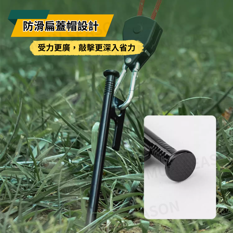 台灣現貨【高強度鋼鐵營釘】營釘 大黑釘 露營 地釘 鋼製營釘 帳篷釘 硬度高 不易彎曲 營釘 超強硬 露營釘AA0017-細節圖3