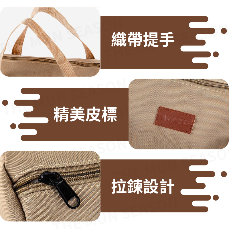 台灣現貨【大容量營釘工具包】營繩營釘包 多功能手提圓筒袋 加厚牛津布 耐磨耐刮 可裝營槌繩索 戶外露營裝備袋AB0001-細節圖6