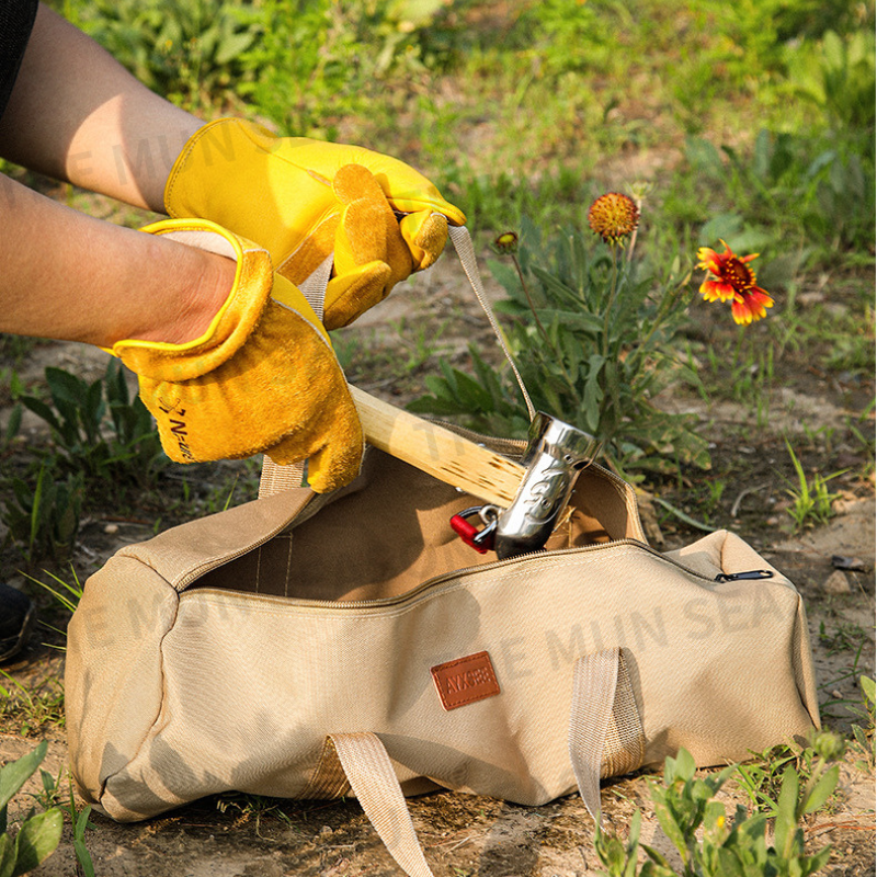 台灣現貨【大容量營釘工具包】營繩營釘包 多功能手提圓筒袋 加厚牛津布 耐磨耐刮 可裝營槌繩索 戶外露營裝備袋AB0001-細節圖8