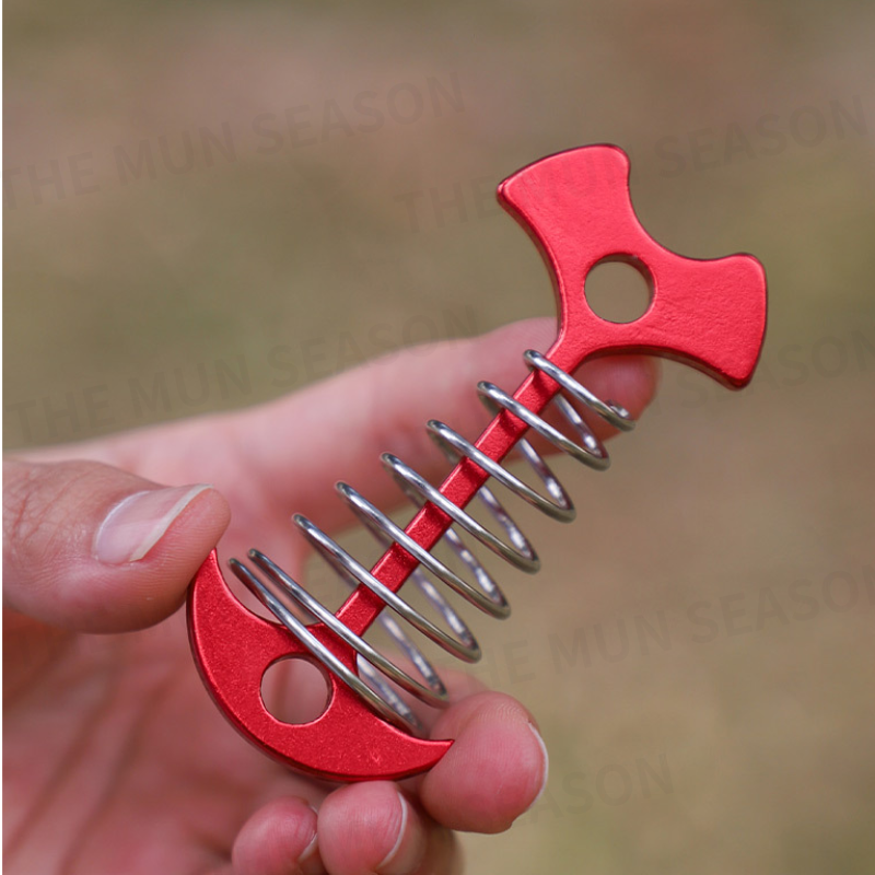 台灣現貨【加長型魚骨地釘】魚骨釘 彈簧魚骨釘 露營釘 鋁合金魚骨釘 棧板釘 帳篷天幕 營繩地釘 加長型魚骨釘AA0020-細節圖9