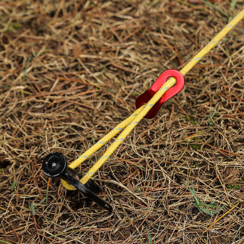 台灣現貨【鋁合金雙眼繩扣】營繩扣 露營 帳棚繩扣 天幕繩扣 風繩扣 營繩調節 調節片 雙眼調節片 鋁合金扣 AA0005-細節圖9