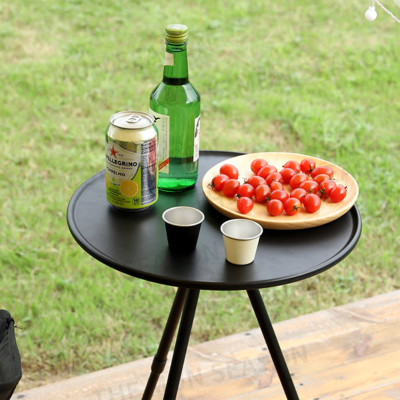 台灣現貨【便攜折疊圓盤小桌】摺疊桌 攜帶桌 露營茶几 邊桌 小茶几 野餐桌 置物架 攝影桌 露營戶外小圓桌BA0036-細節圖6