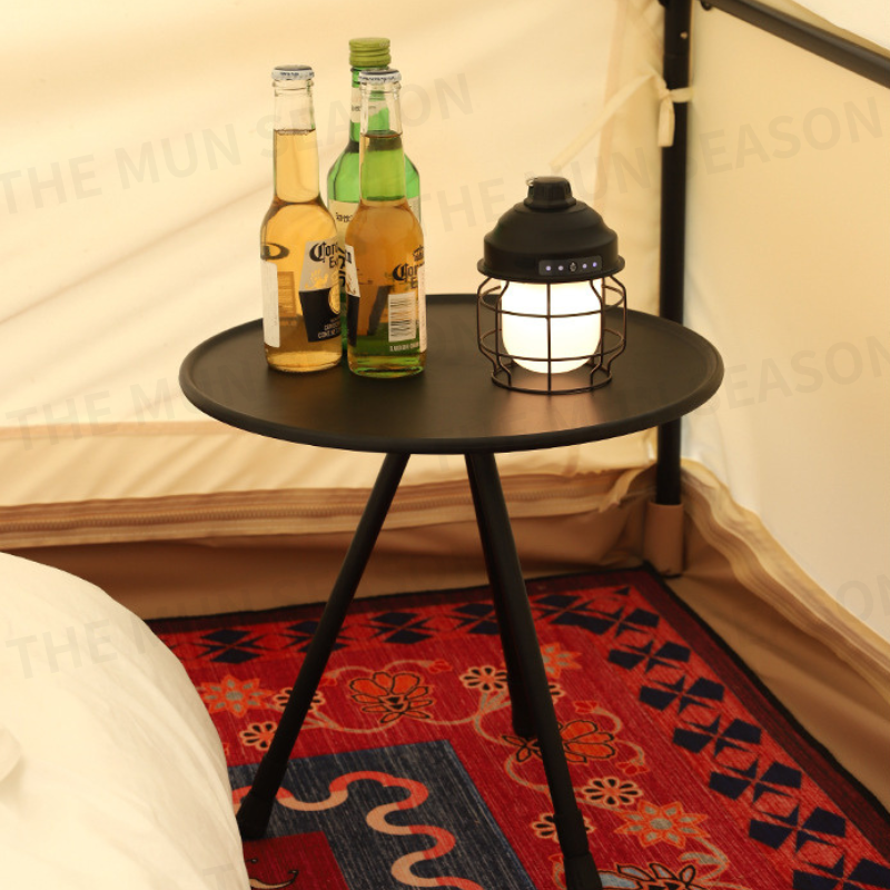 台灣現貨【便攜折疊圓盤小桌】摺疊桌 攜帶桌 露營茶几 邊桌 小茶几 野餐桌 置物架 攝影桌 露營戶外小圓桌BA0036-細節圖7