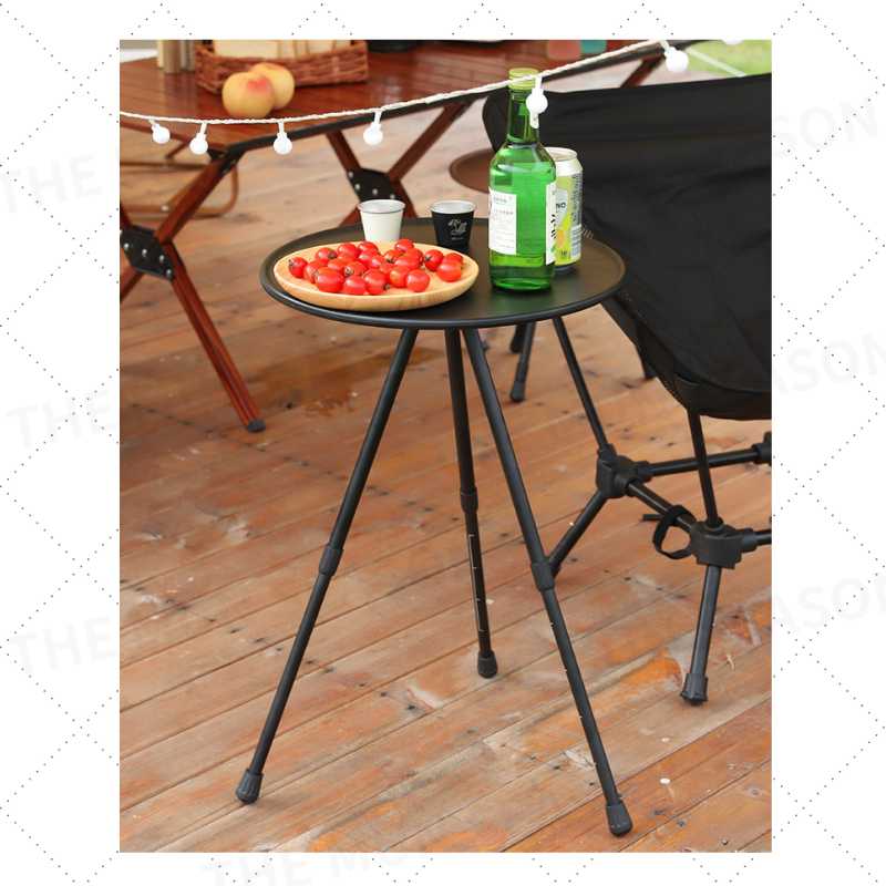 台灣現貨【便攜折疊圓盤小桌】摺疊桌 攜帶桌 露營茶几 邊桌 小茶几 野餐桌 置物架 攝影桌 露營戶外小圓桌BA0036-細節圖8
