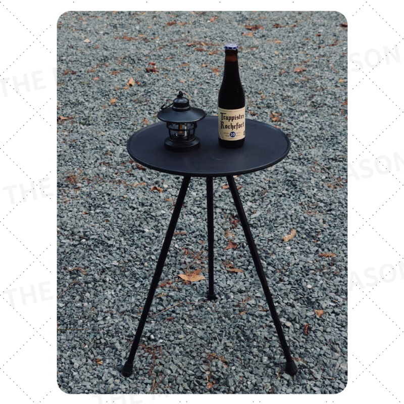 台灣現貨【便攜折疊圓盤小桌】摺疊桌 攜帶桌 露營茶几 邊桌 小茶几 野餐桌 置物架 攝影桌 露營戶外小圓桌BA0036-細節圖9