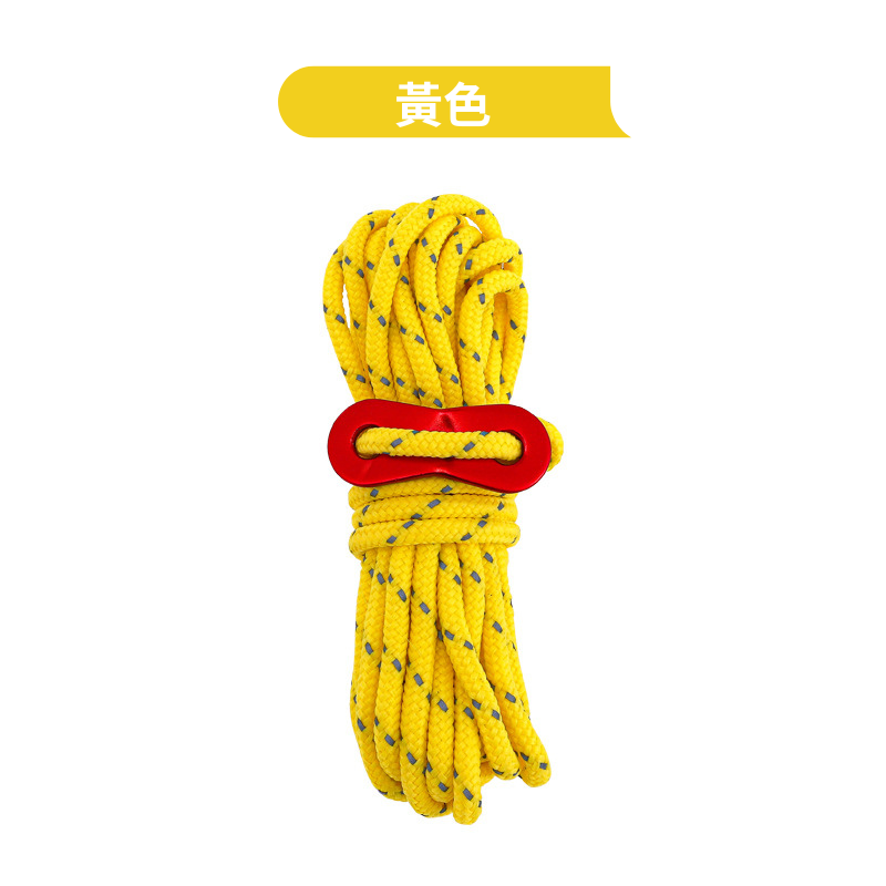 台灣現貨【反光營繩】加粗反光營繩 4M加粗 帳篷繩 傘繩 露營 天幕固定 繩子 防風繩 營繩 綁繩 綑綁AA0011-規格圖9
