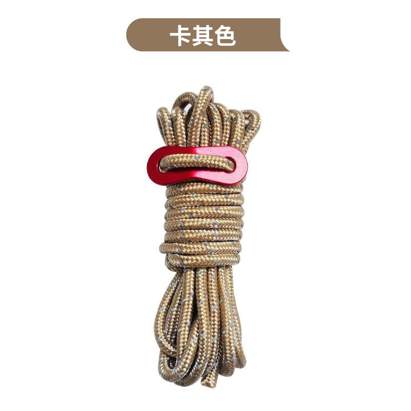 台灣現貨【反光營繩】加粗反光營繩 4M加粗 帳篷繩 傘繩 露營 天幕固定 繩子 防風繩 營繩 綁繩 綑綁AA0011-規格圖9