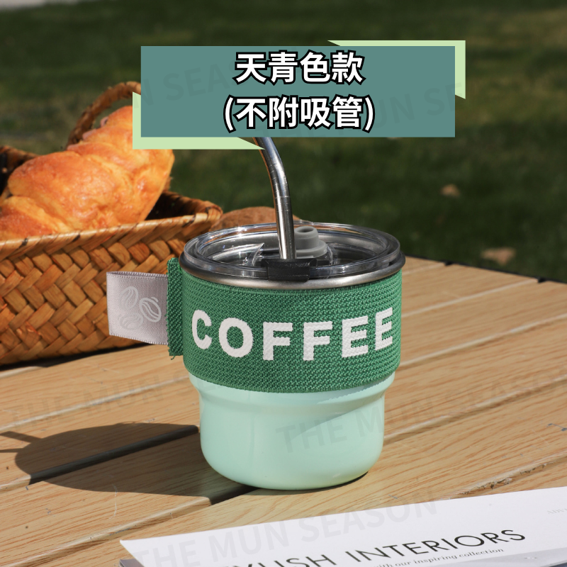 台灣現貨【馬卡龍不鏽鋼織帶杯】露營戶外杯✦不繡鋼杯✦加蓋杯✦直飲杯✦咖啡杯✦隨行杯✦冷飲杯✦織帶隔熱杯BA0016-規格圖8