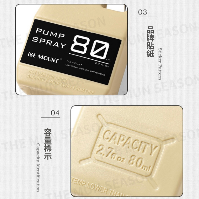 台灣現貨【便攜戰術噴霧瓶】露營戶外噴瓶✦酒精瓶✦液體瓶✦分裝瓶✦80ML✦按壓瓶✦戰術噴瓶✦外出消毒✦防蚊液BB0020-細節圖6