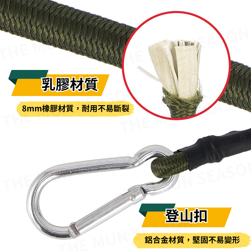 台灣現貨【彈力繩掛勾】露營戶外彈性繩掛勾✦葫蘆扣✦彈性繩✦帳篷天幕繩✦固定繩✦綑綁繩✦固定裝備✦營繩✦登山繩AA0054-細節圖3