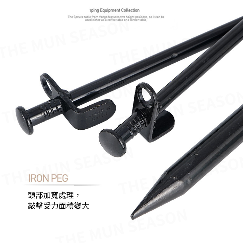 台灣現貨【側耳鋼鐵營釘】露營戶外營釘✦帳篷營釘✦天幕營釘✦營繩營釘✦鋼鐵釘✦側耳營釘✦固定營釘✦雪地釘AA0060-細節圖6