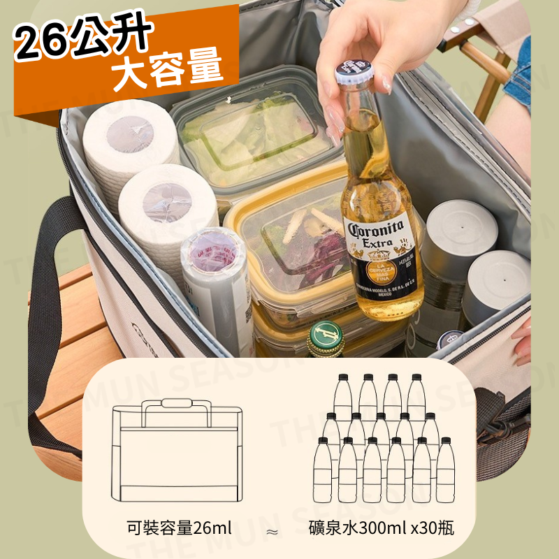 台灣現貨【戶外大容量保鮮保冷保溫袋】保溫保冷袋 防水 26公升大容量 保冰袋 保溫袋 保溫箱 野餐包 保冷袋BA0012-細節圖3