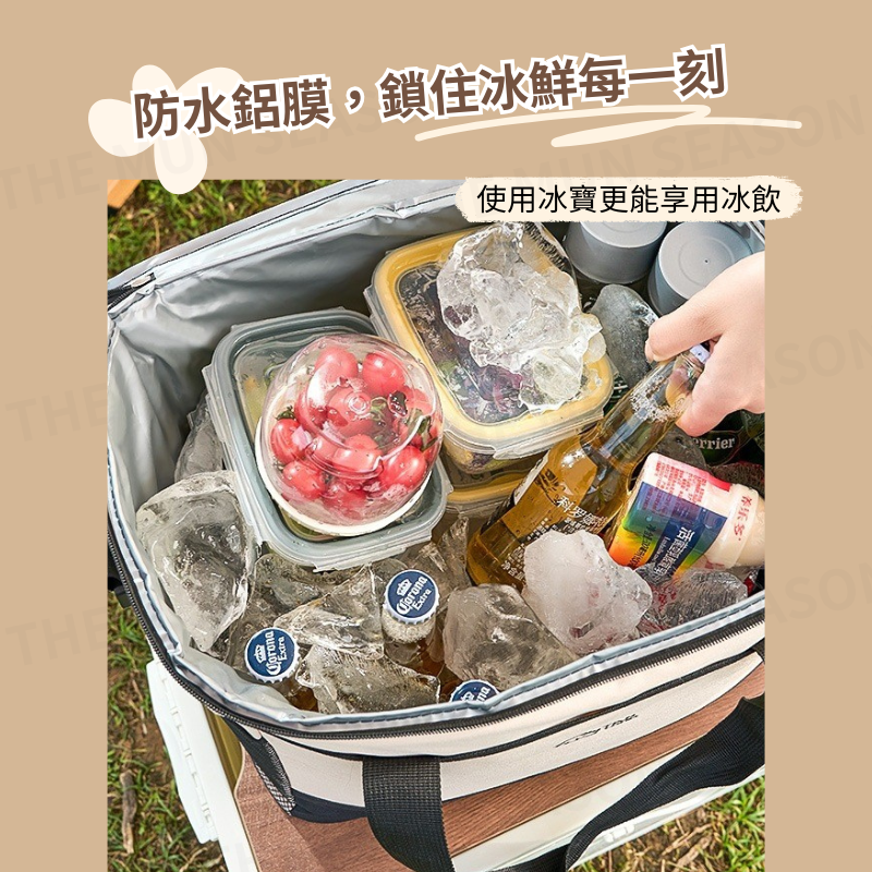台灣現貨【戶外大容量保鮮保冷保溫袋】保溫保冷袋 防水 26公升大容量 保冰袋 保溫袋 保溫箱 野餐包 保冷袋BA0012-細節圖7