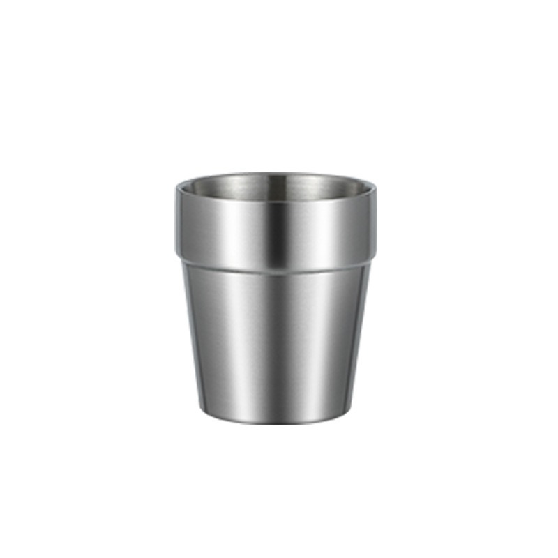 台灣現貨【304不鏽鋼雙層隔熱】不鏽鋼隔熱杯 輕巧防摔款 鋼杯 水杯 露營杯 可疊杯 耐摔飲料杯 不銹鋼杯 BA0007-細節圖2