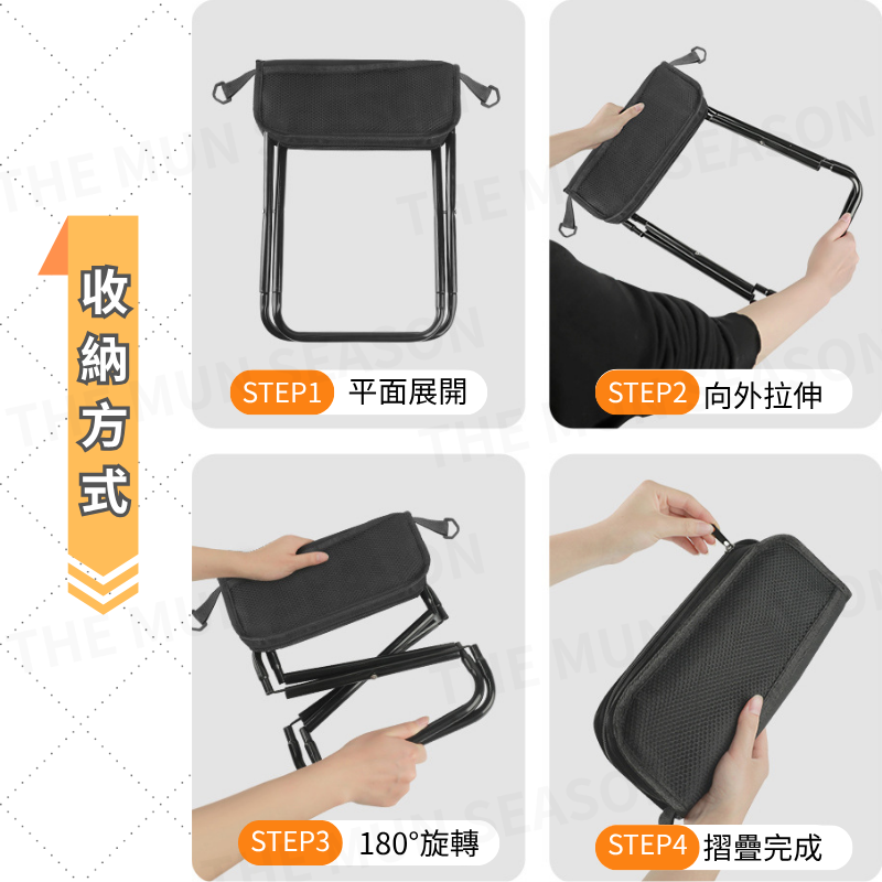 台灣現貨【手包摺疊椅】折疊椅 露營椅 口袋椅 摺疊椅 戶外椅 摺疊凳 背袋椅凳 椅子折疊 大承重 排隊椅BA0024-細節圖4