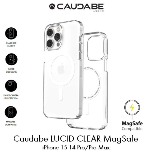 Caudabe LUCID CLEAR MagSafe iPhone 15 14 Pro/Pro MAX晶透磁吸保護殼