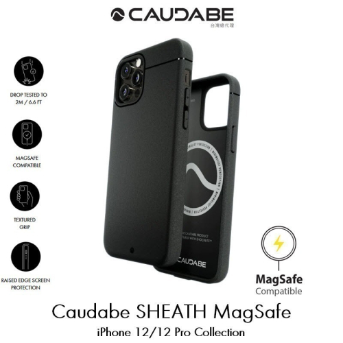 Caudabe SHEATH iPhone 12/12 Pro MagSafe 防摔磁吸保護殼 極簡黑