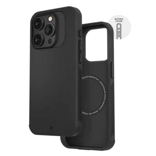 Caudabe SYNTHESIS iPhone 15 全系列 MagSafe 頂級輕量防摔保護殼 極簡黑-細節圖2