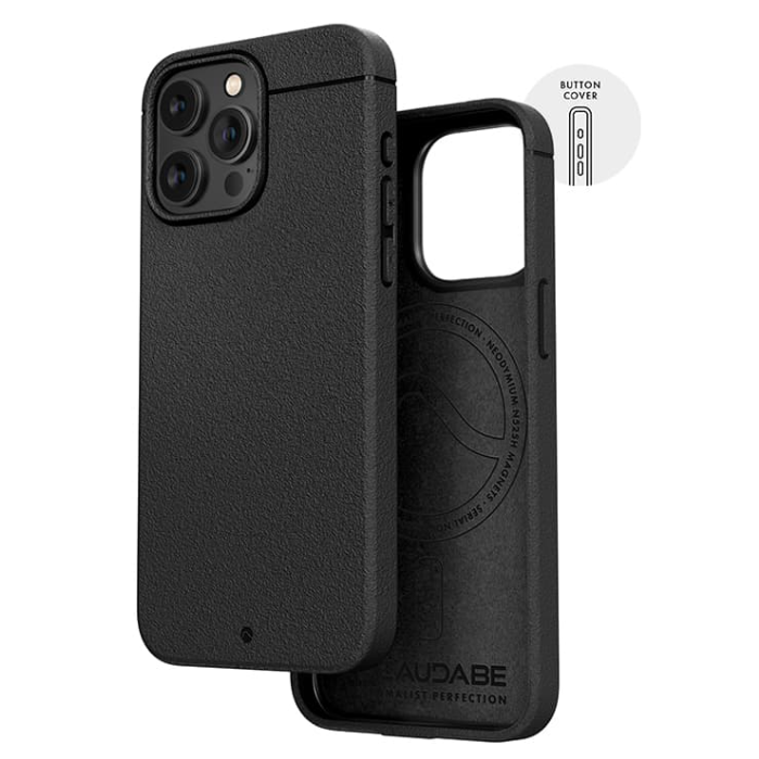 Caudabe SHEATH iPhone 15 全系列 MagSafe 經典防摔磁吸保護殼 極簡黑-細節圖2