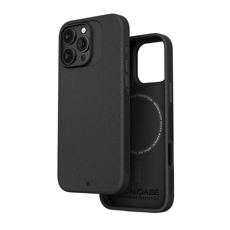 Caudabe SYNTHESIS iPhone 16 Pro/16 Pro Max MagSafe 保護殼 極簡黑-規格圖1
