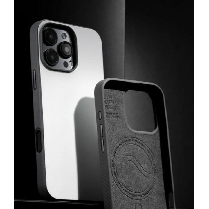 Caudabe PARAGON MagSafe iPhone 15 16 Pro/16 Pro Max旗艦保護殼月光白-細節圖5