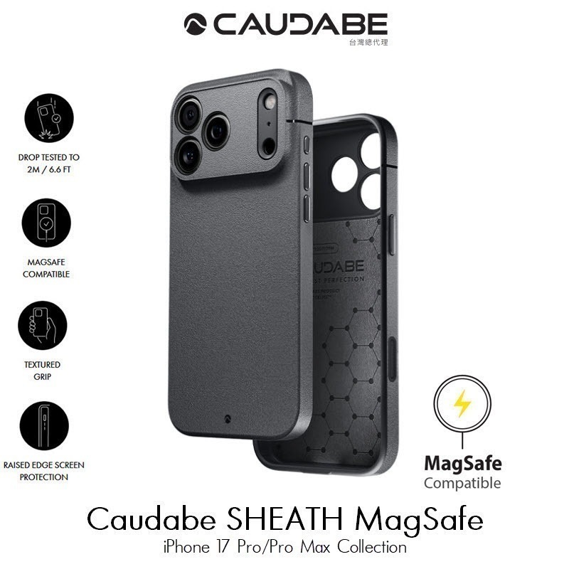 Caudabe SHEATH iPhone 17 Pro/17 Pro Max MagSafe 經典保護殼 原色灰-細節圖2