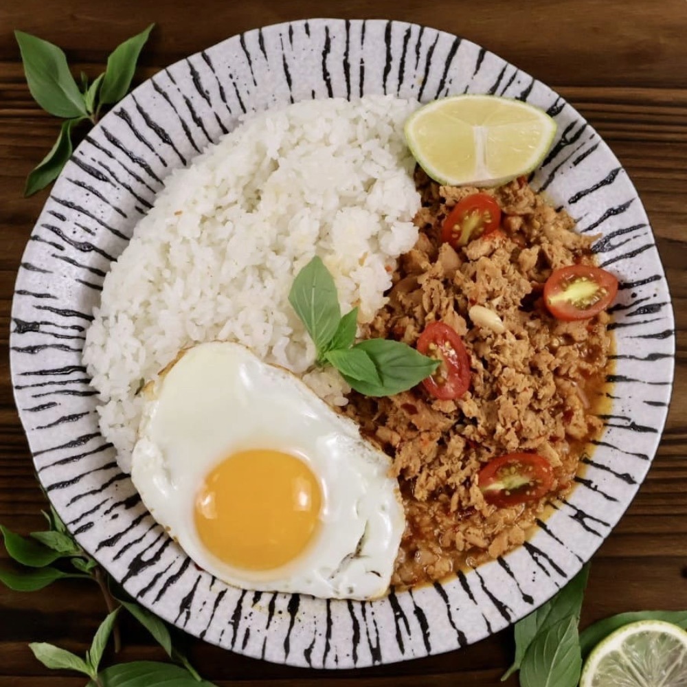 【森品食品】白飯殺手6入組 泰式打拋雞 波隆那雞肉紅醬-細節圖3