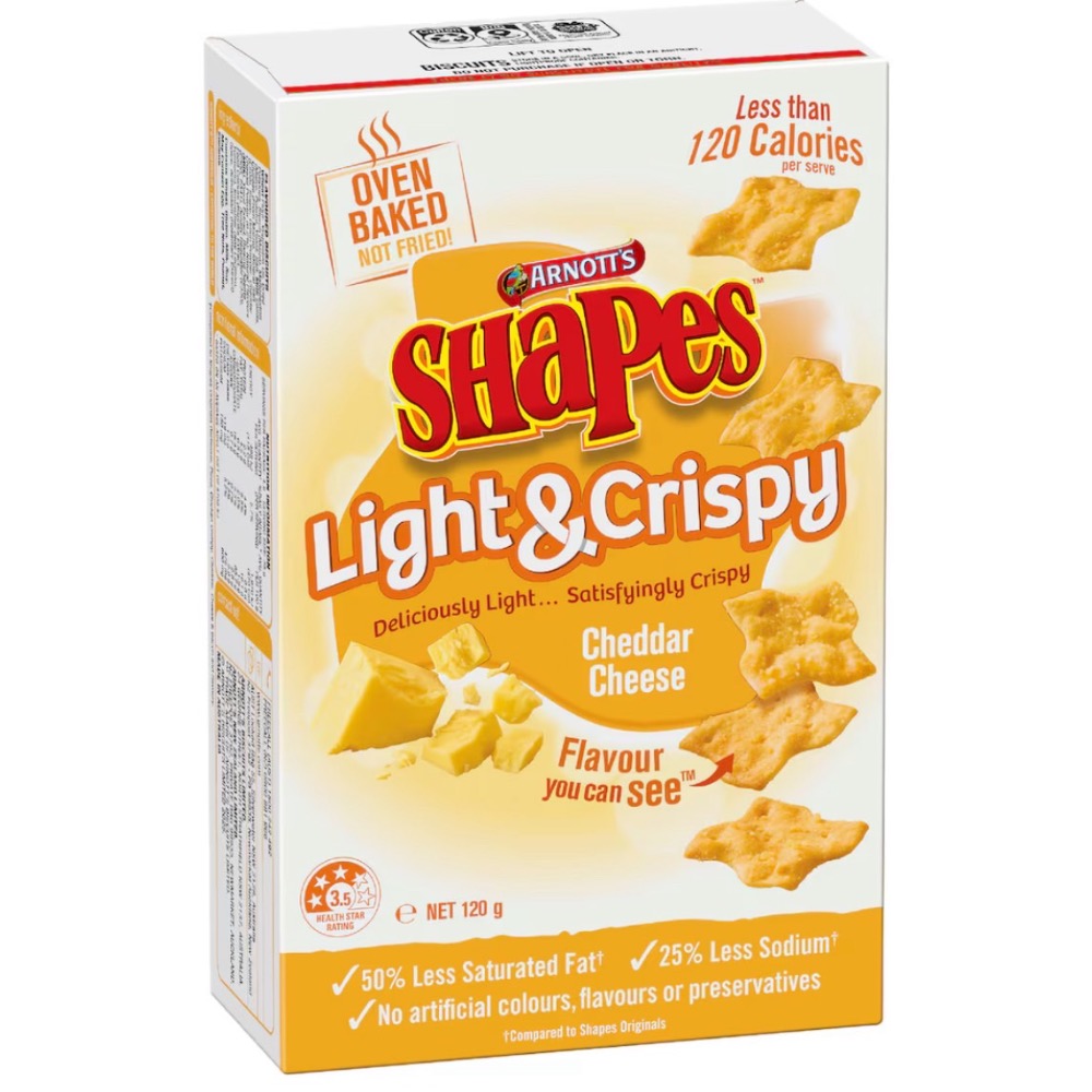 熱銷澳洲原裝｜Arnott’s Shapes Light & Crispy 烘焙脆餅｜低油烘焙鹹餅乾-細節圖2