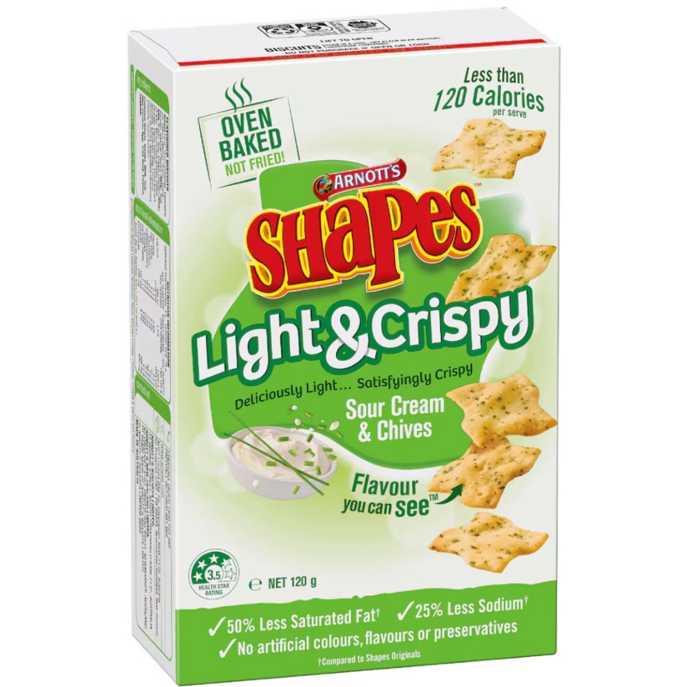 熱銷澳洲原裝｜Arnott’s Shapes Light & Crispy 烘焙脆餅｜低油烘焙鹹餅乾-細節圖4