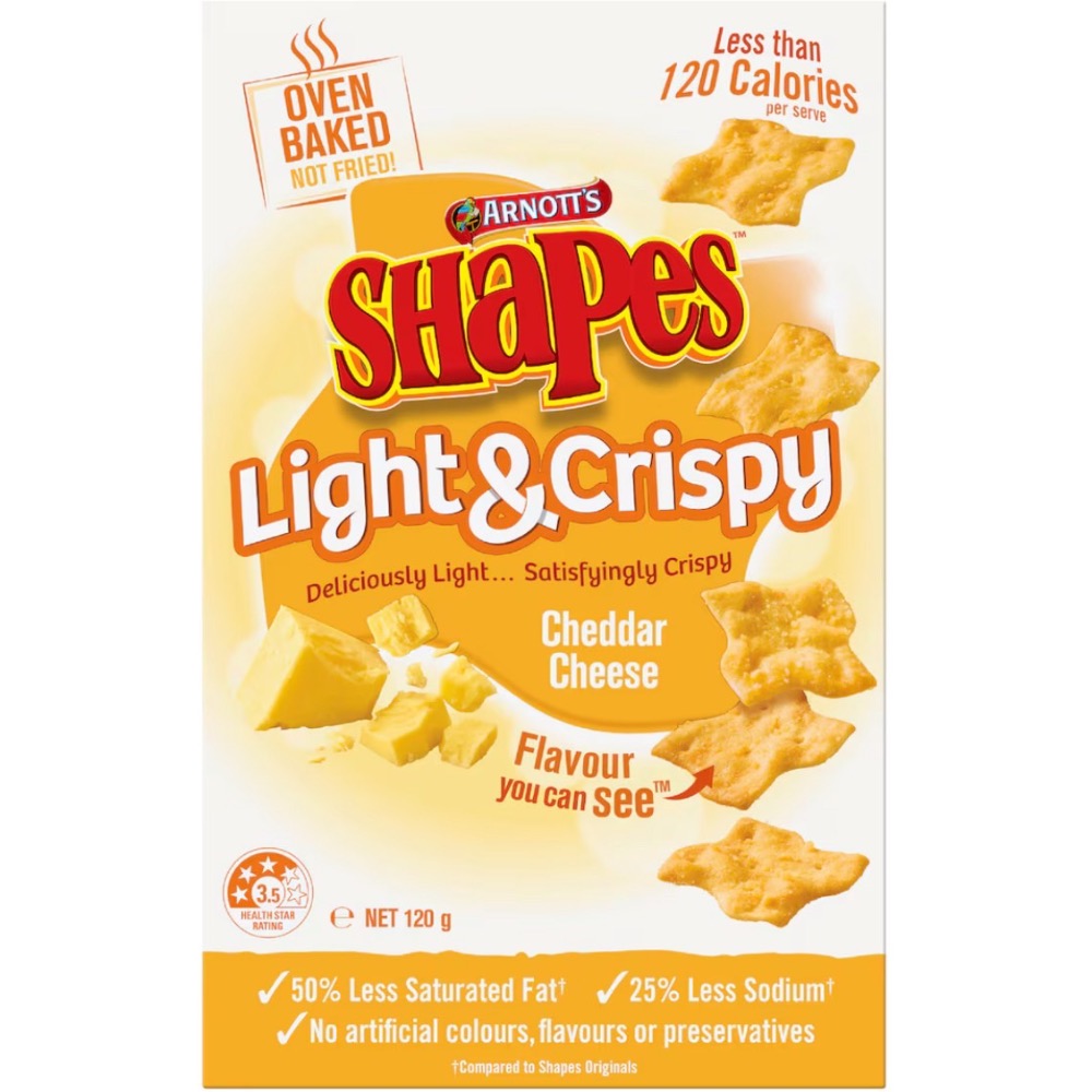 熱銷澳洲原裝｜Arnott’s Shapes Light & Crispy 烘焙脆餅｜低油烘焙鹹餅乾-規格圖9