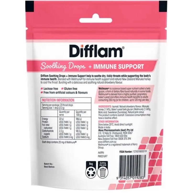 澳洲通路熱賣｜Difflam Soothing Drops 潤喉糖系列｜澳洲人氣護喉品牌-細節圖3