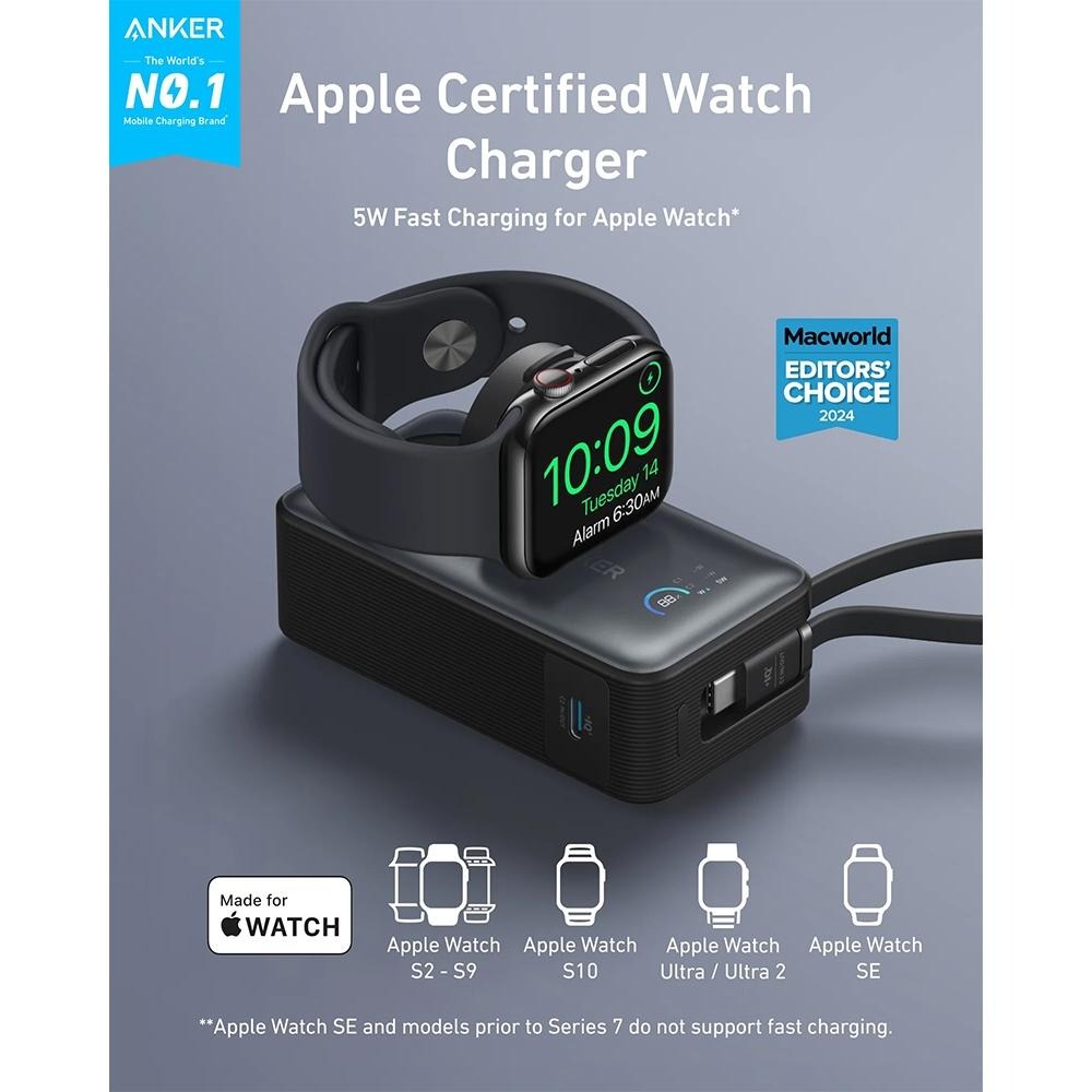 ANKER A1657 MagGo 35W 磁吸行動電源10000mAh｜For Apple Watch-細節圖4