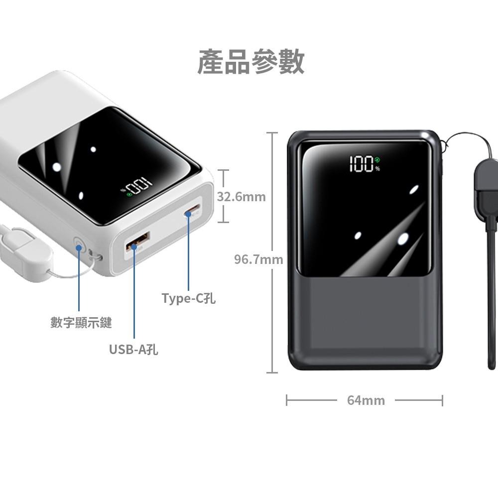 MCK-NPET 自帶線數位顯示行動電源20000mAh 可充筆電-細節圖9