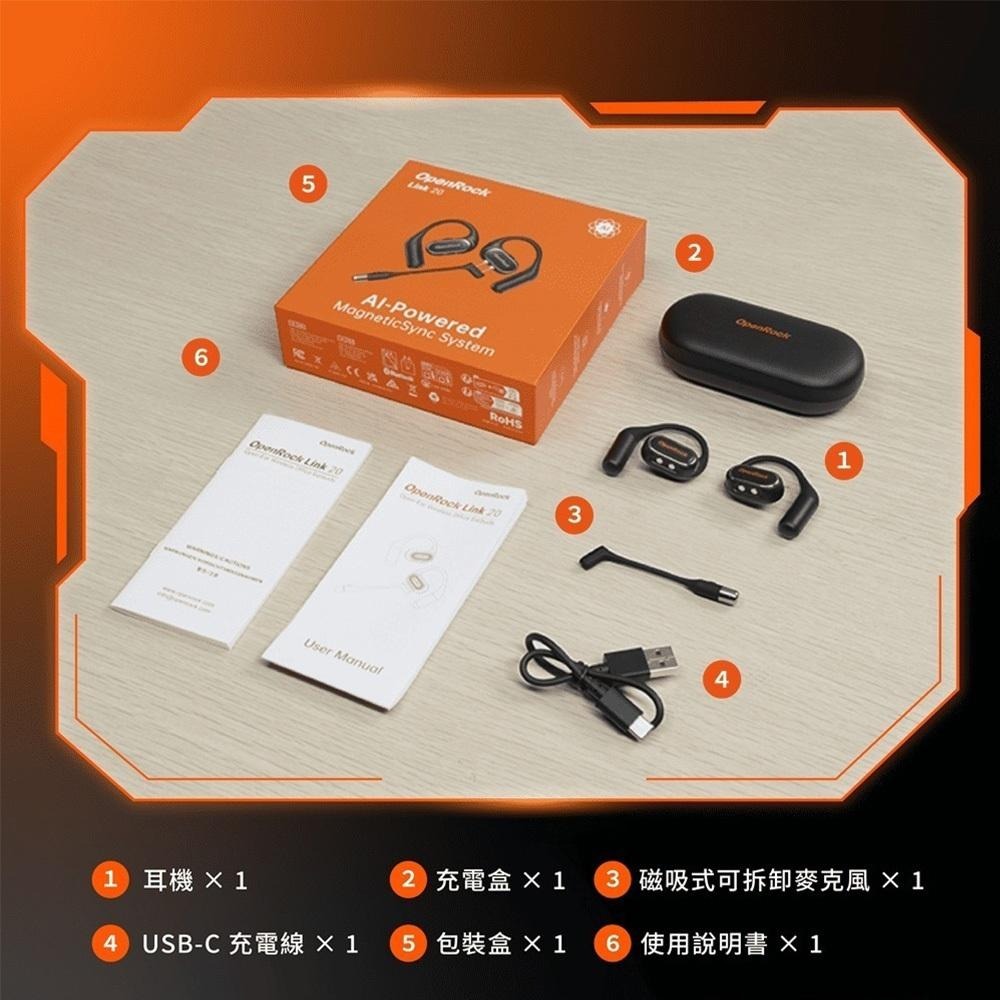 OpenRock Link20 開放式無線耳機︱AI 翻譯x錄音x降噪 通話即時翻譯-細節圖9