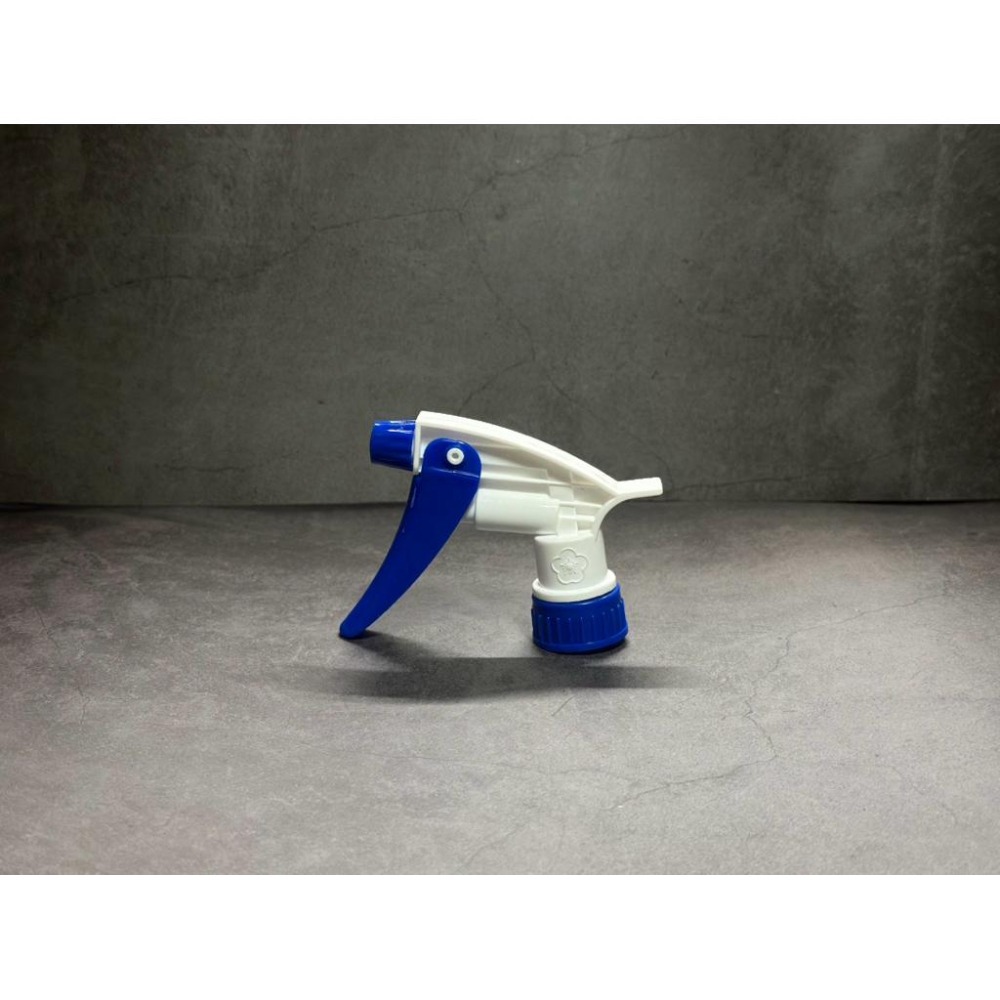 白藍 台灣製造耐酸鹼噴頭＋HDPE 1000ml圓瓶｜NBR耐油橡膠｜316不鏽鋼彈簧｜強酸強鹼清潔劑專用噴瓶-細節圖3