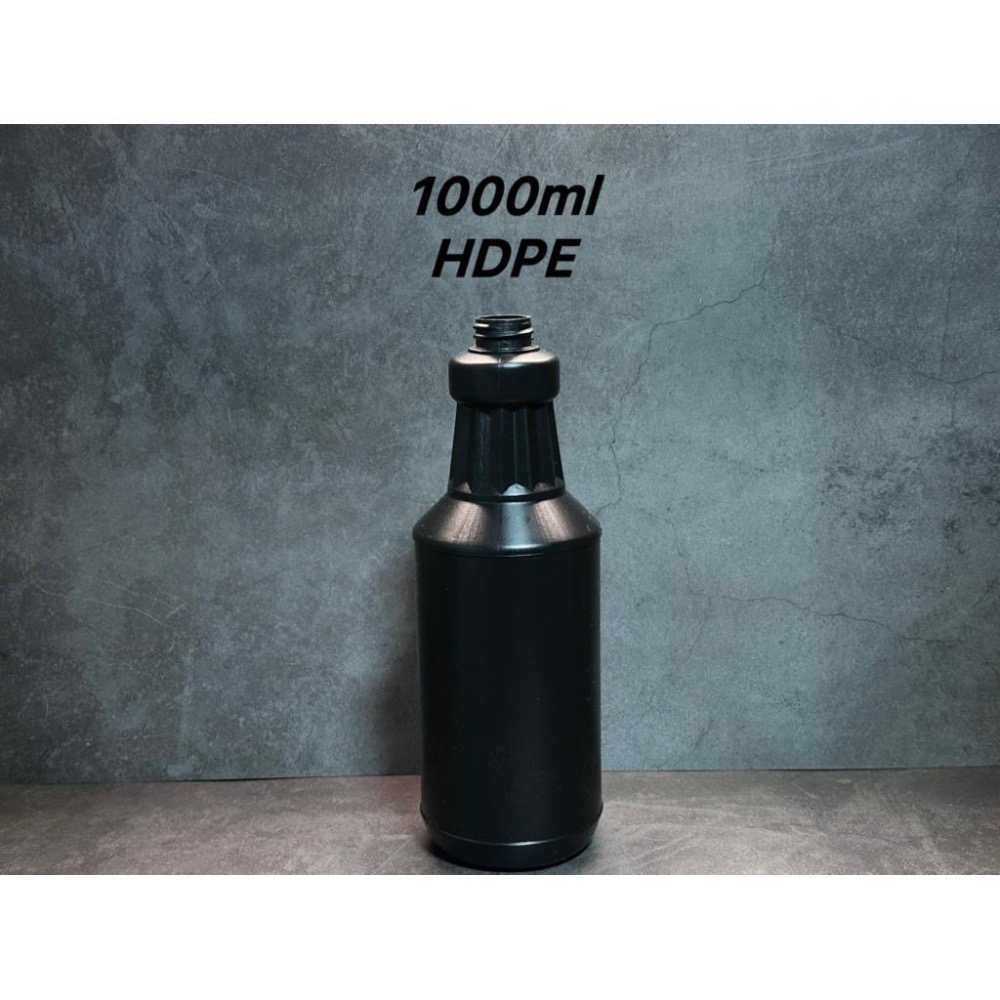 黑 台灣製造耐酸鹼噴頭＋HDPE 1000ml瓶｜NBR耐油橡膠｜316不鏽鋼彈簧｜強酸強鹼清潔劑專用噴瓶-細節圖2