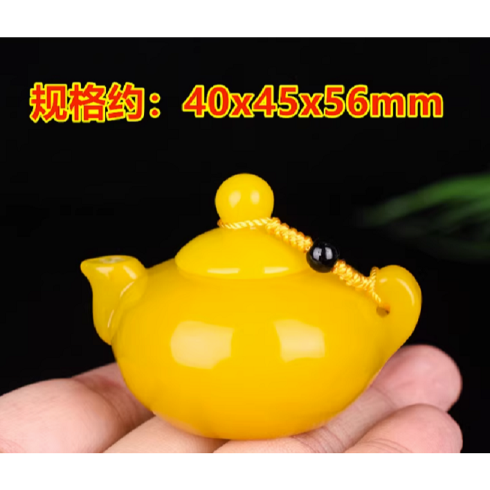 和田黃龍玉茶壺手玩件-細節圖2
