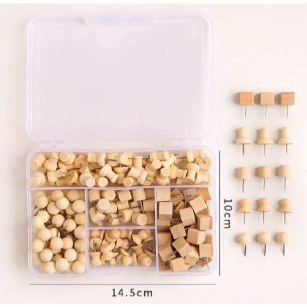  180枚原木圖釘套裝-細節圖2