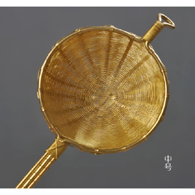 手工編織黃銅茶漏-細節圖2