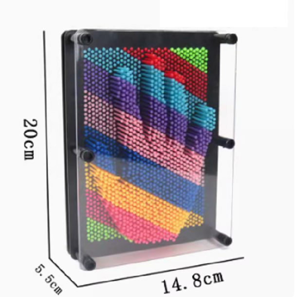 彩虹七彩方形塑膠手模-細節圖2