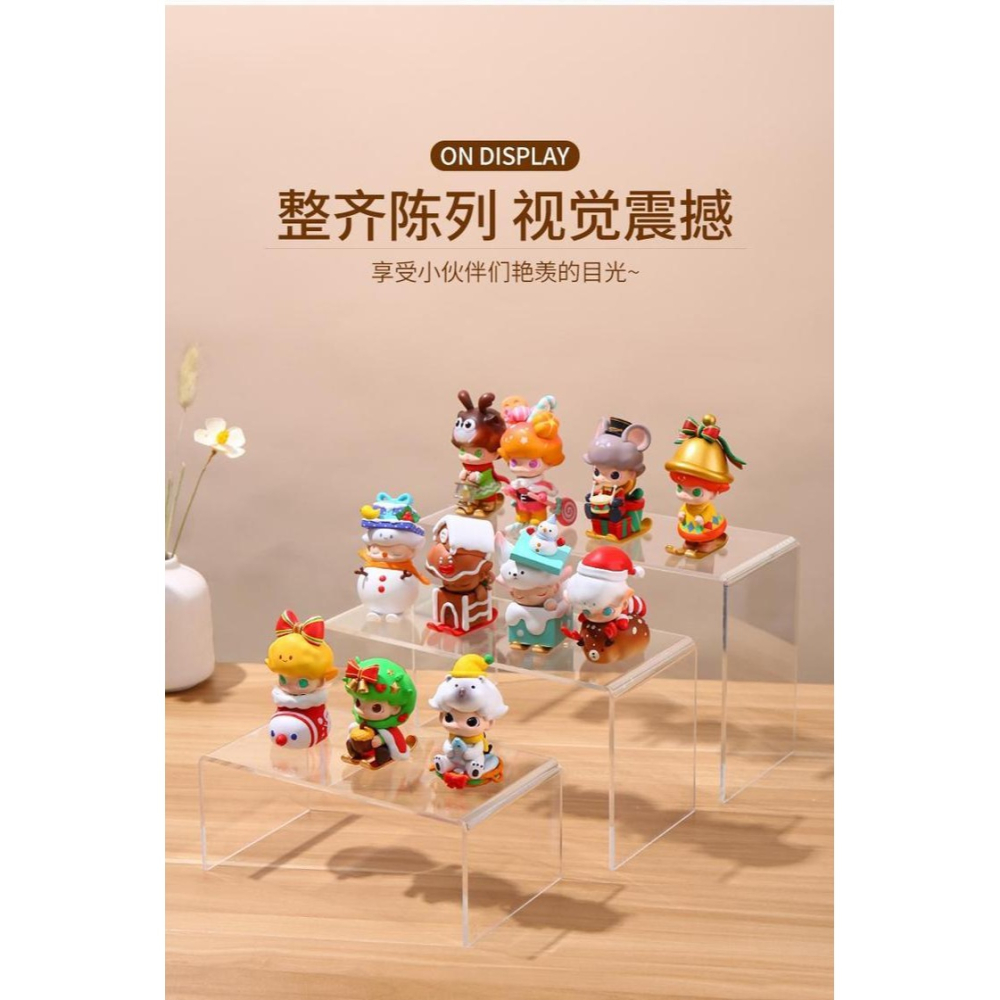 亞克力盲盒展示架階梯式全透明密林古堡娃娃手辦泡泡瑪特收納盒-細節圖8