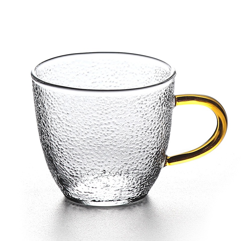 森典 日式玻璃茶杯耐熱主人杯單杯帶把小杯子功夫茶具品茗杯6只裝-細節圖2