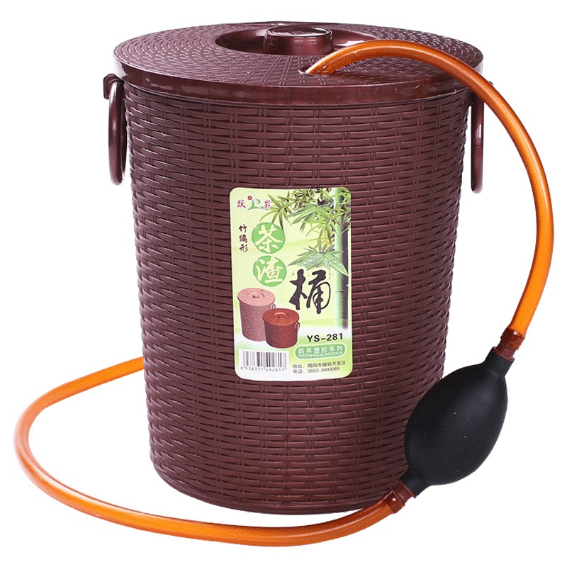 家用排水桶茶水桶茶桶茶葉功夫茶具配件手提茶渣廢水桶小號垃圾桶-細節圖2