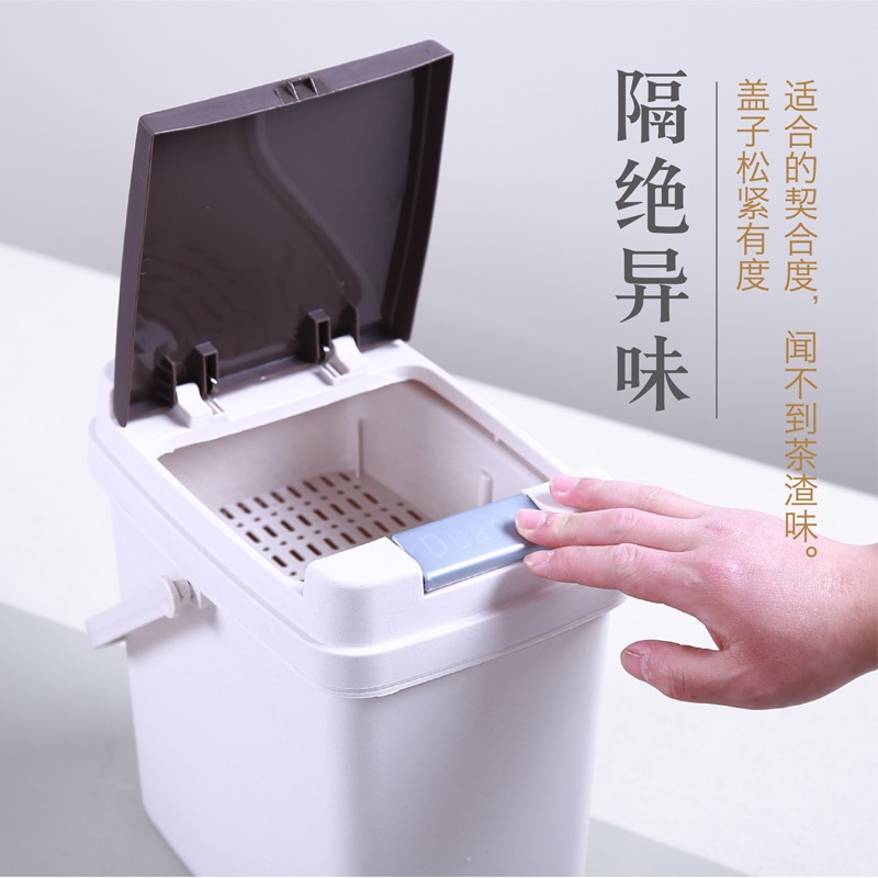 家用排水桶茶水桶茶桶茶葉功夫茶具配件手提茶渣廢水桶小號垃圾桶-細節圖4