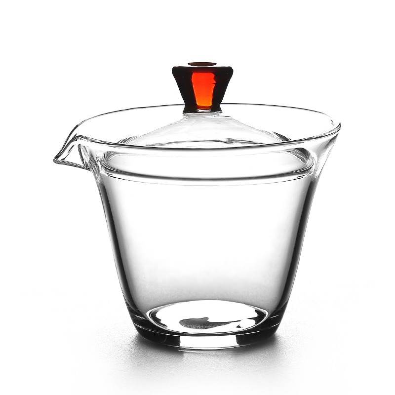 加厚玻璃三才蓋碗家用茶具功夫泡茶杯單個耐高溫茶碗帶蓋手抓壺-細節圖2