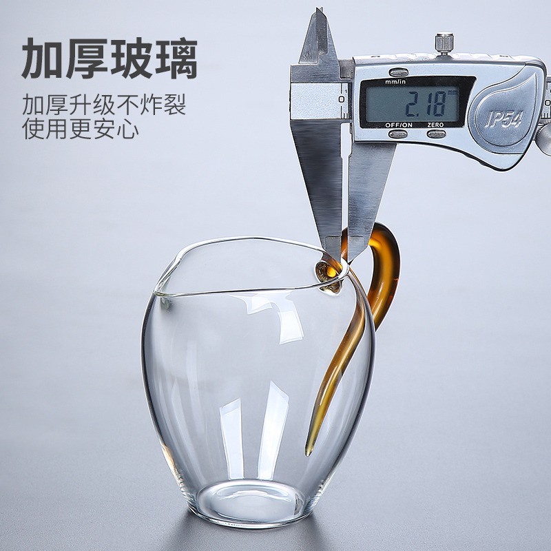 森典 日式玻璃公道杯加厚分茶器茶海功夫茶具配件耐熱公杯倒茶器-細節圖4
