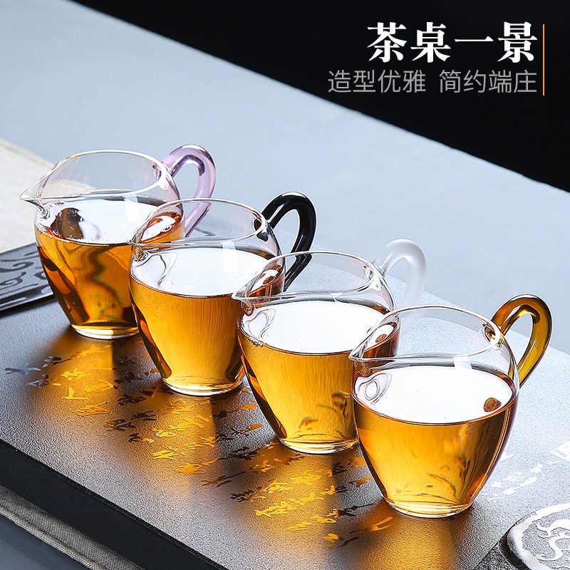 森典 日式玻璃公道杯加厚分茶器茶海功夫茶具配件耐熱公杯倒茶器-細節圖5