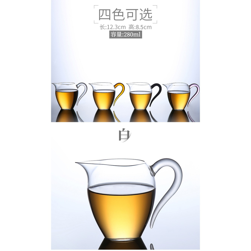 森典 日式玻璃公道杯加厚分茶器茶海功夫茶具配件耐熱公杯倒茶器-細節圖9